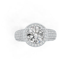 Sterling Silver Semi Mount Ring Setting Round RD 8x8mm DHJ