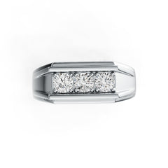 Men's 10K Gold CVD Diamond Ring Round RD 4x4mm