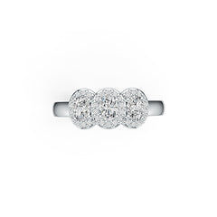 Sterling Silver Semi Mount Ring Setting Oval OV 4X3mm with White Topaz - Syzjewelry