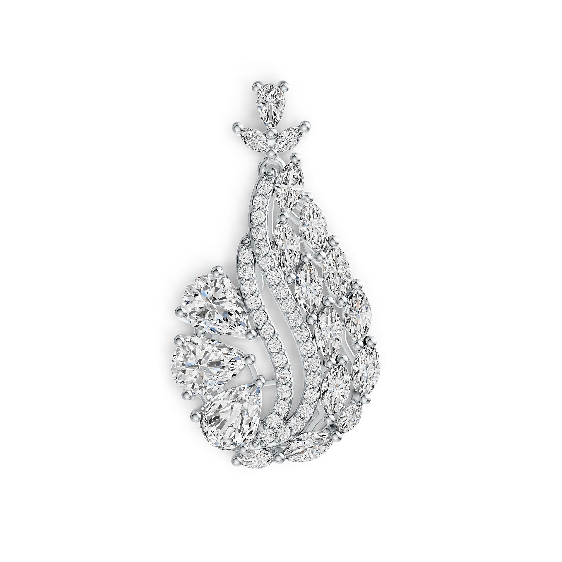 Sterling Silver Semi Mount Pendant Setting PE 8X6mm PE 5X3mm MQ 6X3mm MQ 4X2mm DHJ