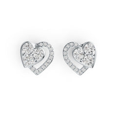 Sterling Silver Semi Mount Earrings Setting Round RD 5x5mm DHJ