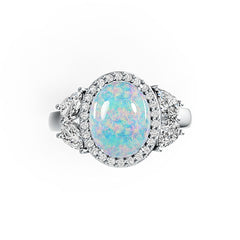 Sterling Silver Semi Mount Ring Setting Oval OV 10X8mm Cabochon - Syzjewelry