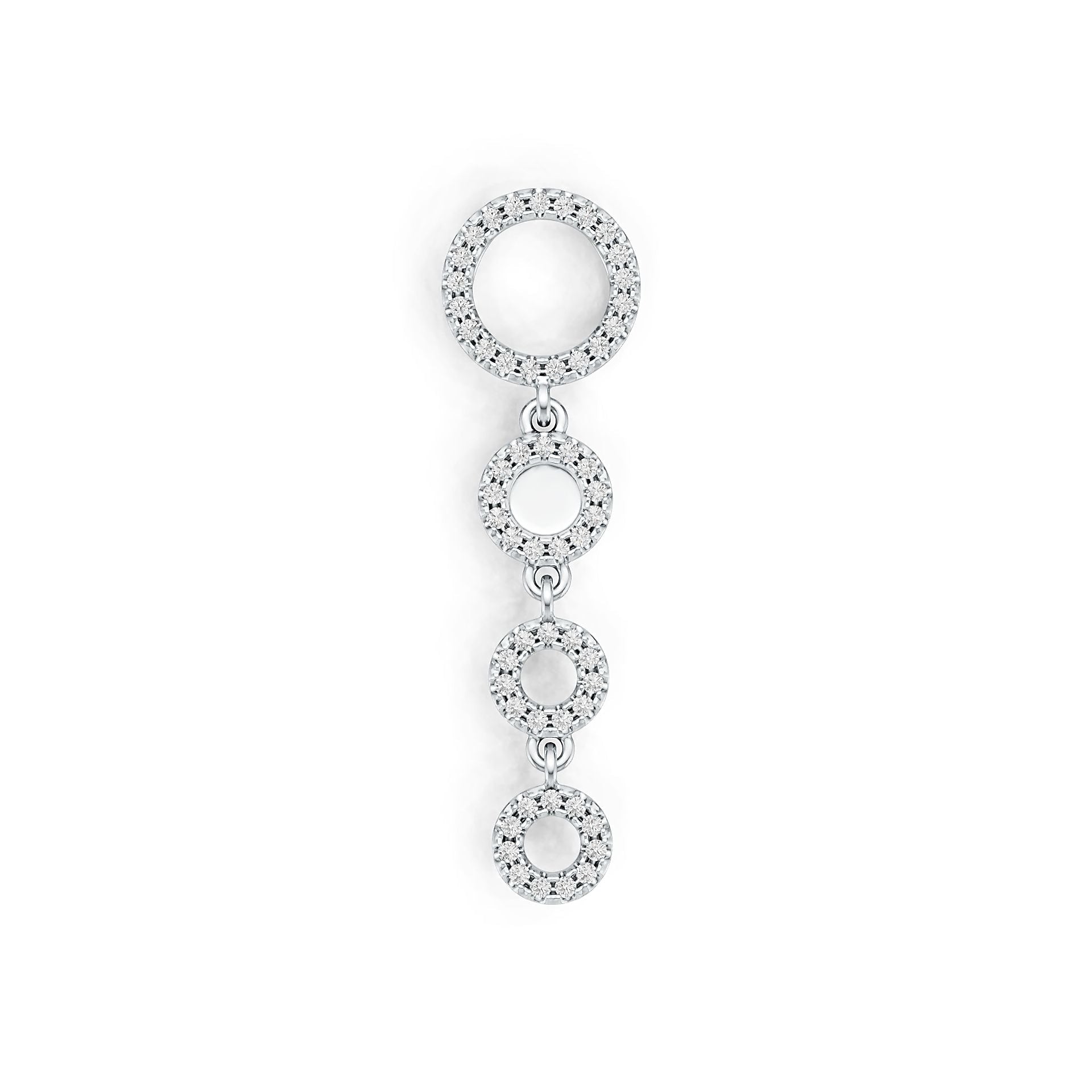 Sterling Silver Semi Mount Pendant Setting Round RD 1.0mm DHJ