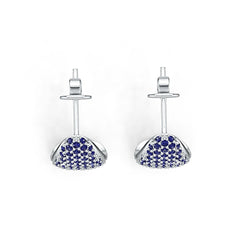 Sterling Silver Semi Mount Earrings Setting Round RD 1.25mm DHJ