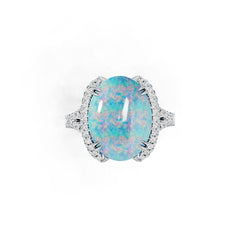 Sterling Silver Semi Mount Ring Setting Oval OV 16X12mm White Topaz DHJ