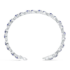 Sterling Silver Moissanite or Sapphire Bracelet Round RD 4x4mm w/ Accent