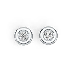 Sterling Silver Semi Mount Earrings Setting Round RD 5x5mm - Syzjewelry