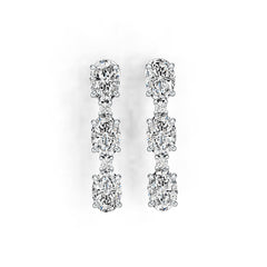 Sterling Silver Semi Mount Earrings Setting Oval OV 6X4mm DHJ
