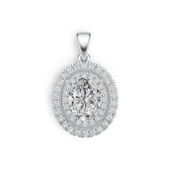 Sterling Silver Semi Mount Pendant Setting Oval OV 9x7mm DHJ