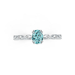 Sterling Silver Semi Mount Ring Setting Oval OV 6x4mm Solitaire DHJ