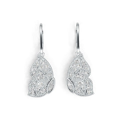 Sterling Silver Semi Mount Earrings Setting Round RD 1.75mm Butterfly DHJ