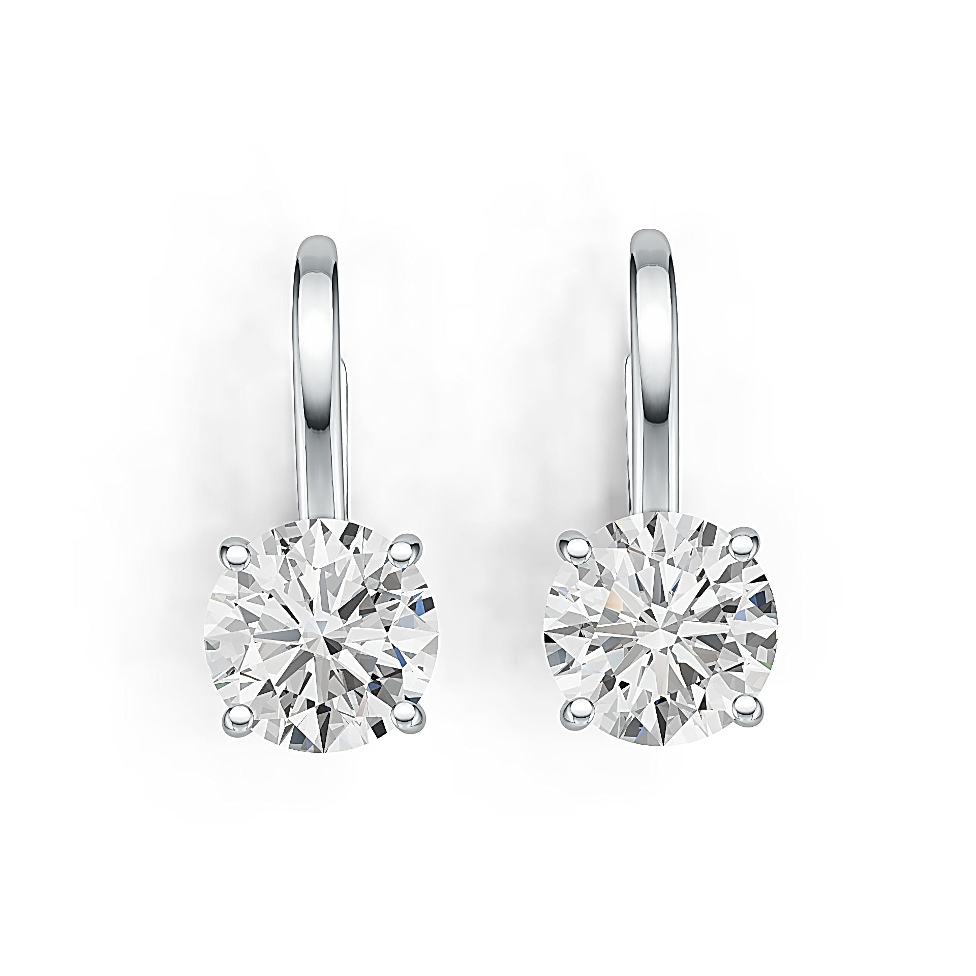 Sterling Silver Semi Mount Earrings Setting Round RD 10.5x10.5mm Syzjewelry