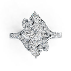 Sterling Silver Semi Mount Ring Setting Pear PE 5X3mm DHJ