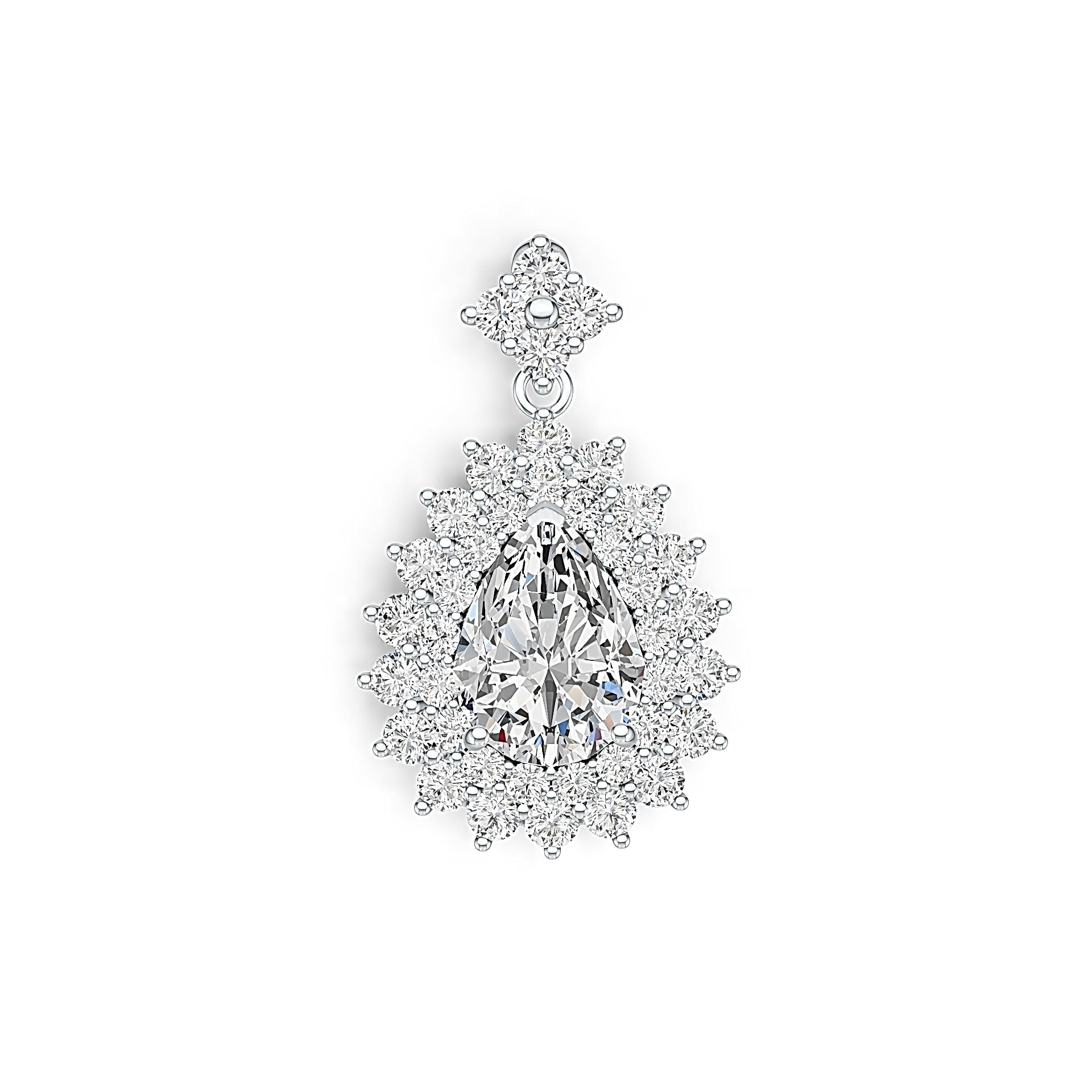 Sterling Silver Semi Mount Pendant Setting Pear PE 15X11mm Syzjewelry
