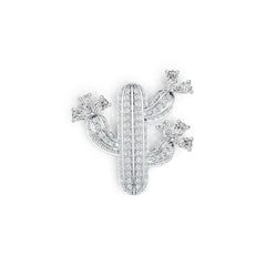 Sterling Silver Semi Mount Pendant Setting Pear PE 5X3mm Cactus Theme DHJ