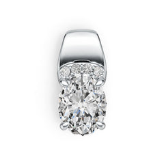 Sterling Silver Semi Mount Pendant Setting Oval OV 9X7mm DHJ