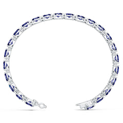Sterling Silver Tennis Moissanite Bracelet Oval OV 7X5mm