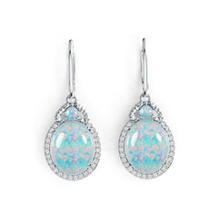 Sterling Silver Semi Mount Earrings Setting Oval OV 12X10mm  3X3mm Cabochon DHJ