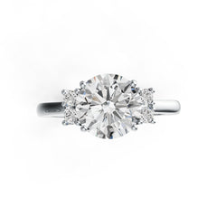 Sterling Silver Semi Mount Ring Setting Round RD 10x10mm DHJ