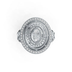 Sterling Silver Semi Mount Ring Setting Oval OV 7X5mm DHJ