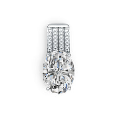 Sterling Silver Semi Mount Pendant Setting Oval OV 18x13mm DHJ
