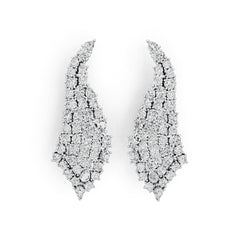 Sterling Silver Semi Mount Earrings Setting Oval OV 4X3mm PE 4X3mm RD 3X3mm DHJ