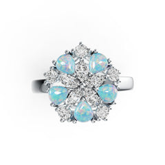 Sterling Silver Semi Mount Ring Setting Pear PE 5X4mm DHJ