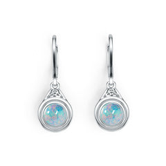 Sterling Silver Semi Mount Earrings Setting Round RD 6x6mm Cabochon DHJ