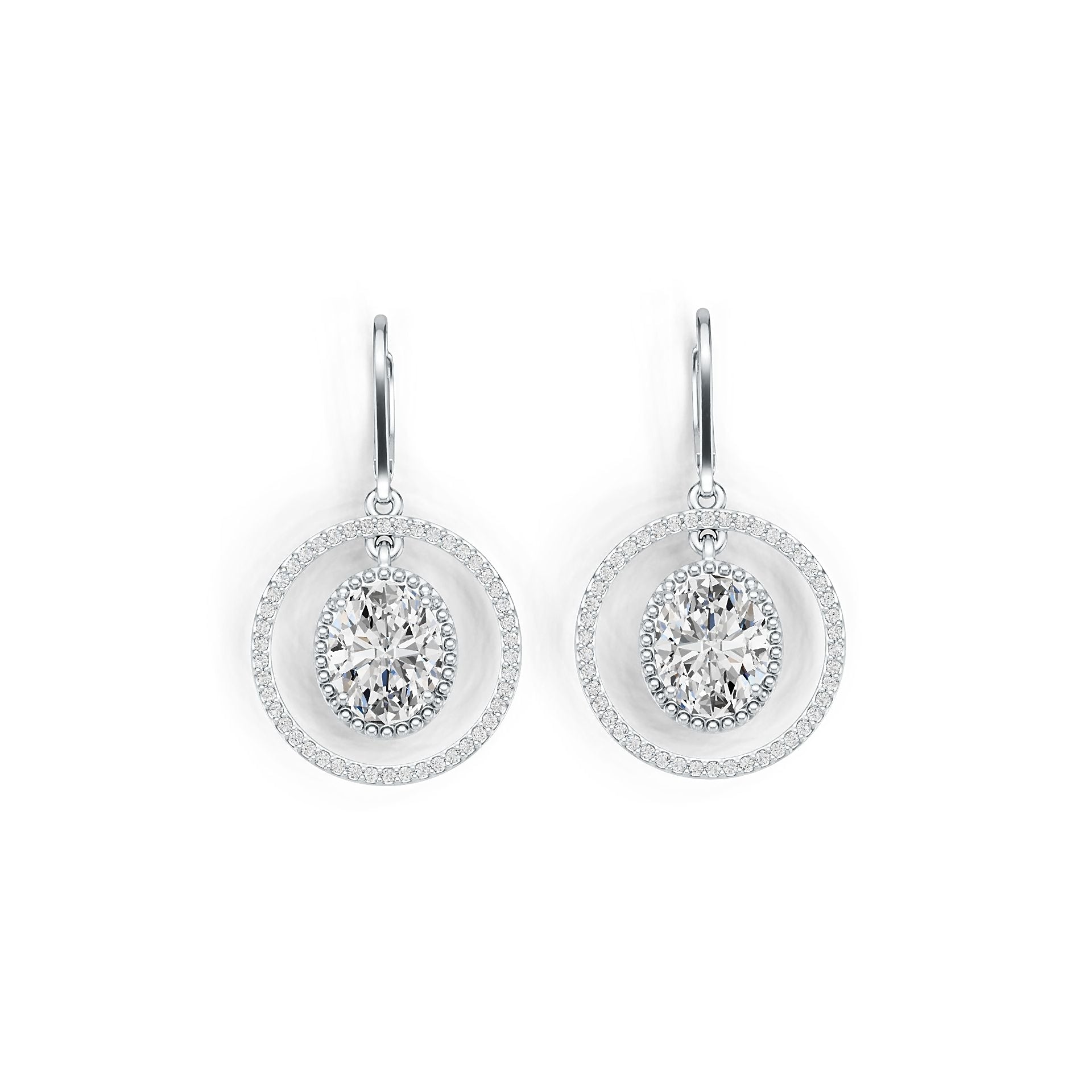Sterling Silver Semi Mount Earrings Setting Oval OV 10X8mm DHJ
