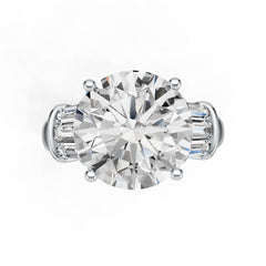 Sterling Silver Semi Mount Ring Setting Round RD 12.5mm DHJ