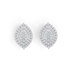 Sterling Silver Semi Mount Earrings Setting Round RD 2x2mm DHJ