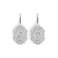 Sterling Silver Semi Mount Earrings Setting Oval OV 8X6mm MQ 4X2mm MQ 5X2.5mm PE 4X3mm DHJ