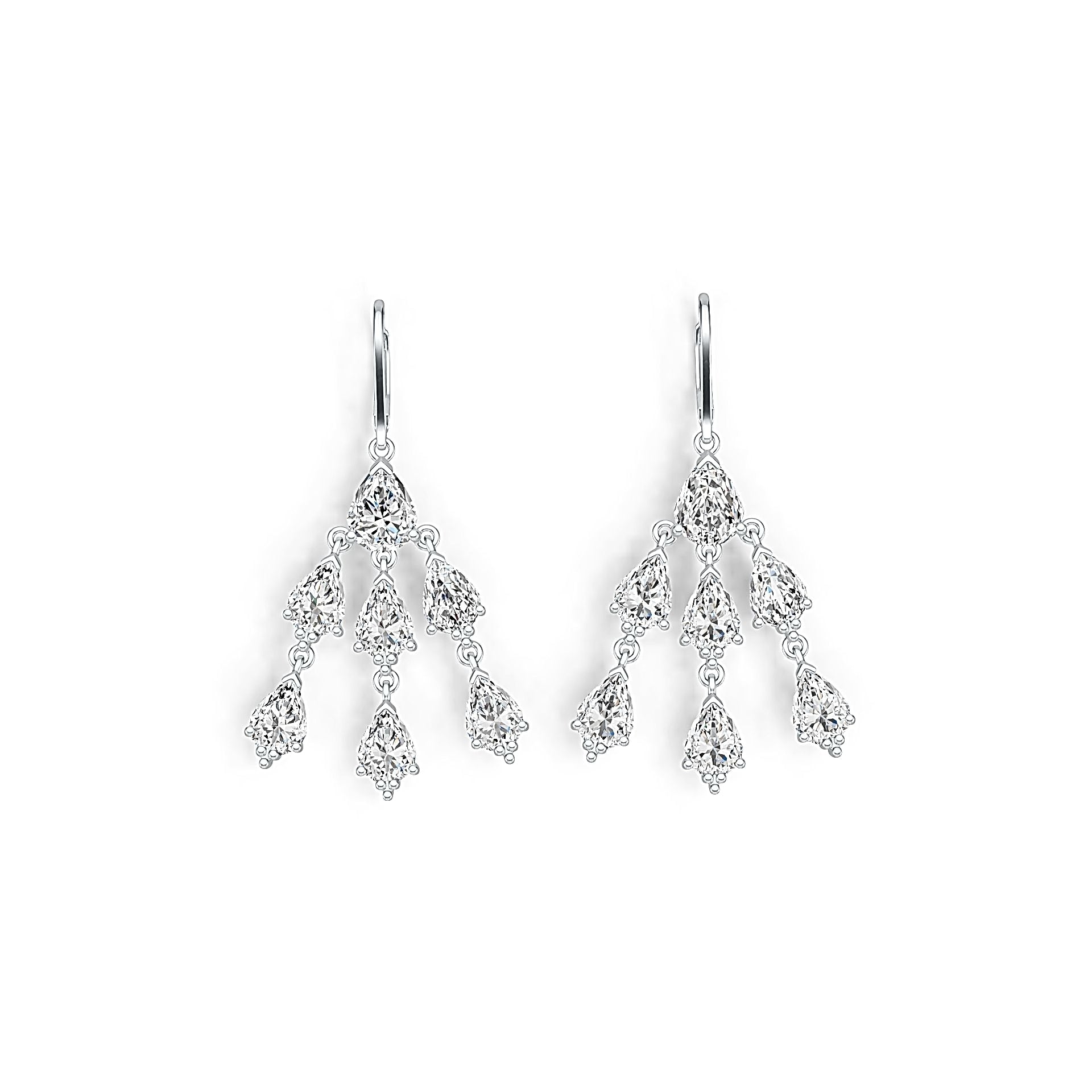 Sterling Silver Semi Mount Earrings Setting Pear PE 8X6mm PE 7X5mm - Syzjewelry