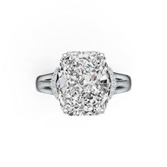 Sterling Silver Semi Mount Ring Setting Cushion CU 14X12mm DHJ