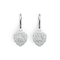 Sterling Silver Semi Mount Earrings Setting Heart HT 5.5X5.5mm DHJ