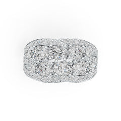 Sterling Silver Semi Mount Ring Setting Oval OV 5X4mm with White Topaz DHJ
