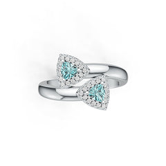 Sterling Silver Semi Mount Ring Setting Trillion TRI 4X4mm DHJ