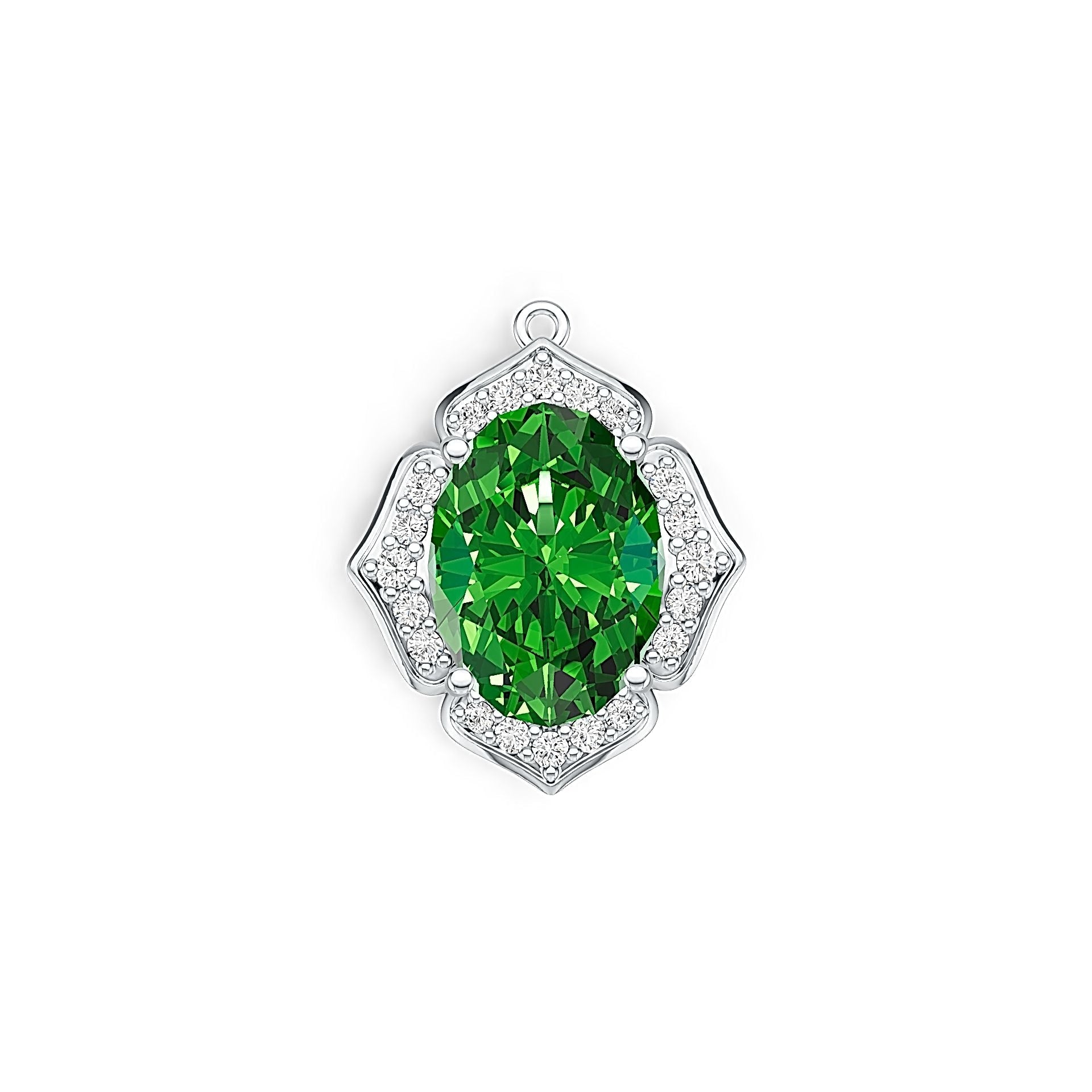 Sterling Silver Semi Mount Pendant Setting Oval OV 17X12mm DHJ