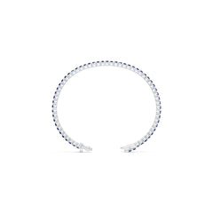 Sterling Silver Tennis Moissanite or Sapphire Bracelet Round RD 3x3mm