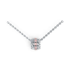 Sterling Silver Pendant with White Topaz or Moissanite Filigree Syzjewelry