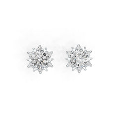 Sterling Silver Semi Mount Earrings Setting Round RD 5X5mm DHJ