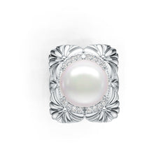 Sterling Silver Semi Mount Ring Setting Round RD 15x5mm Cabochon DHJ