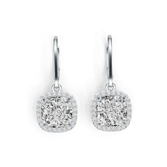 Sterling Silver Semi Mount Earrings Cushion CU 8X8mm Syzjewelry