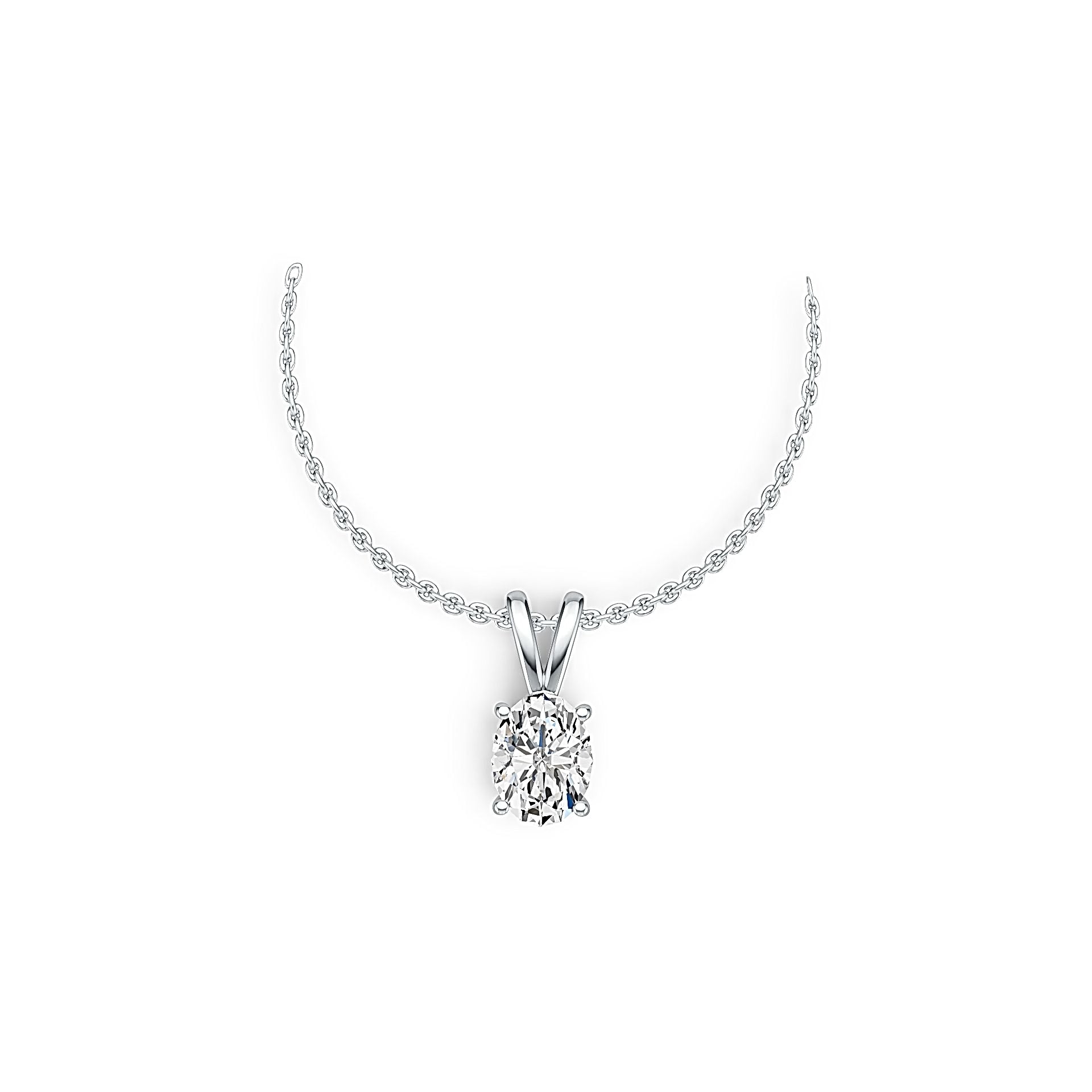 Sterling Silver Semi Mount Pendant Setting Oval OV 8X6mm DHJ