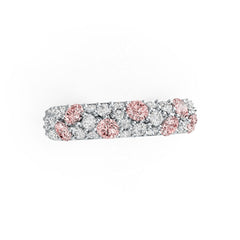 Sterling Silver Pave Set Wide Band Ring with White Topaz or Moissanite Syzjewelry