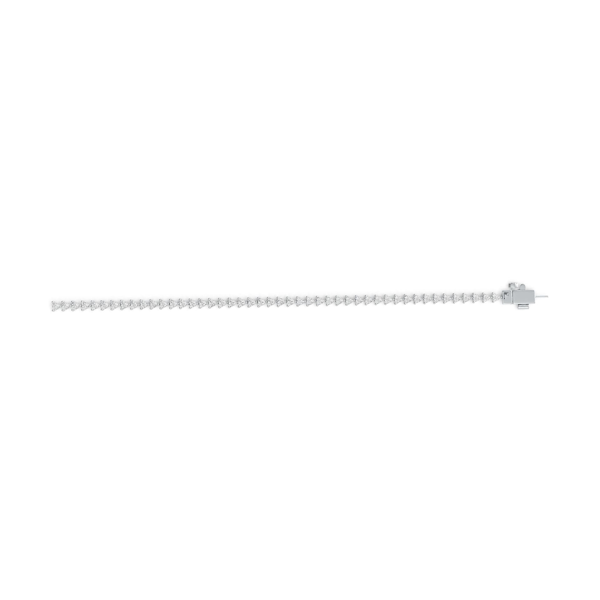 Sterling Silver Semi Mount Bracelet Setting Trillion TL 3X3mm DHJ