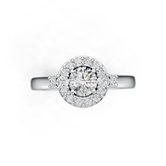 Sterling Silver Semi Mount Ring Setting Round RD 5X5mm DHJ