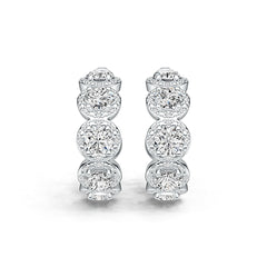 Sterling Silver Semi Mount Earrings Setting Round RD 5x5mm DHJ
