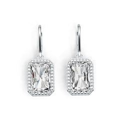 Sterling Silver Semi Mount Earrings Setting Emerald OCT 12X8mm DHJ