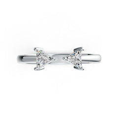Sterling Silver Semi Mount Ring Setting Trillion TR 4X4mm DHJ